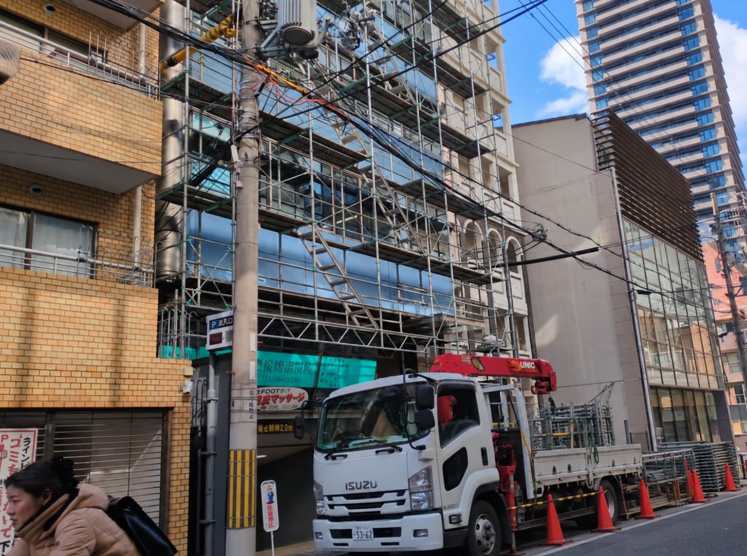 工事用足場の設置